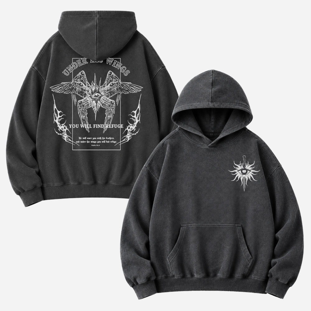 Eye Wings Vintage Washed Hoodie