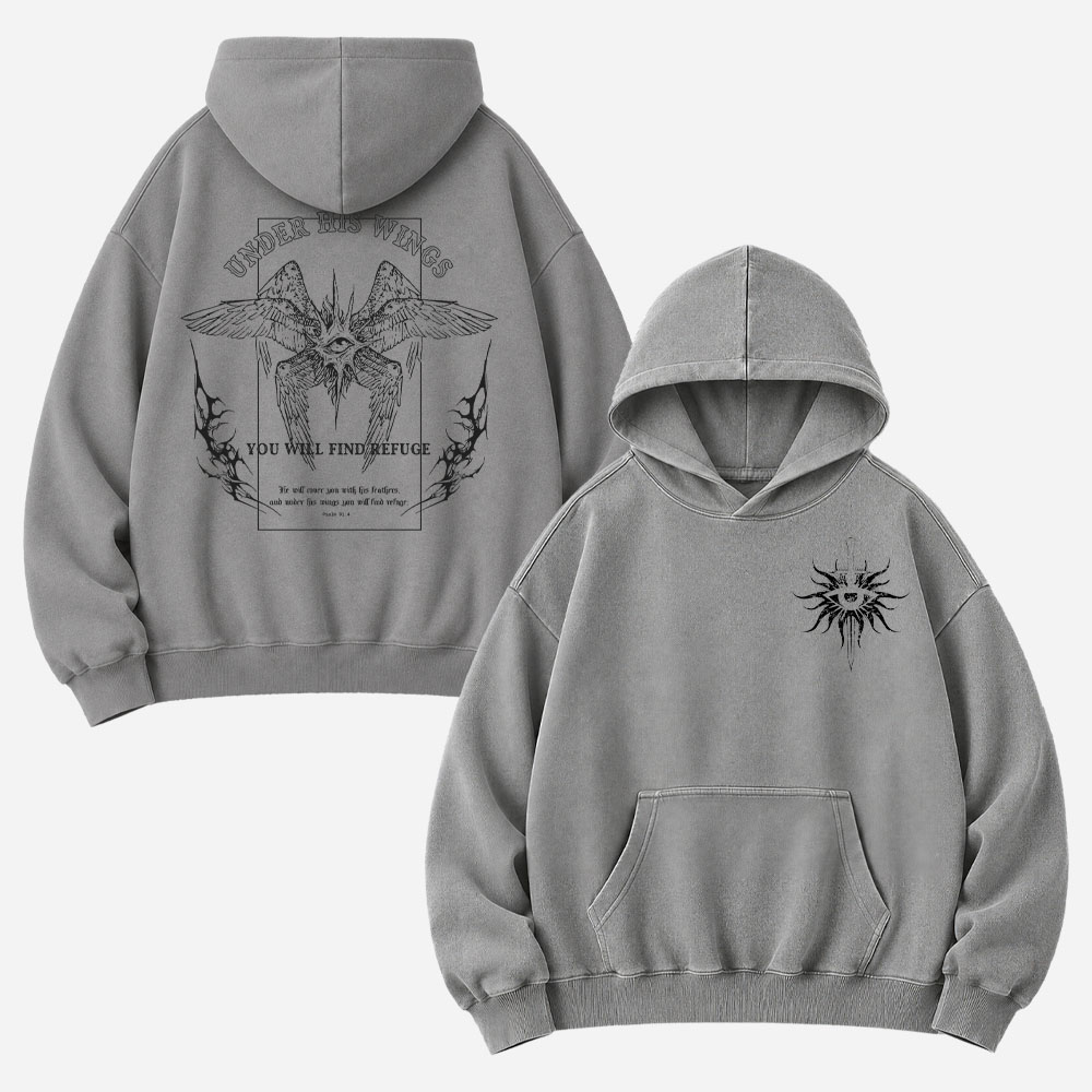 Eye Wings Vintage Washed Hoodie