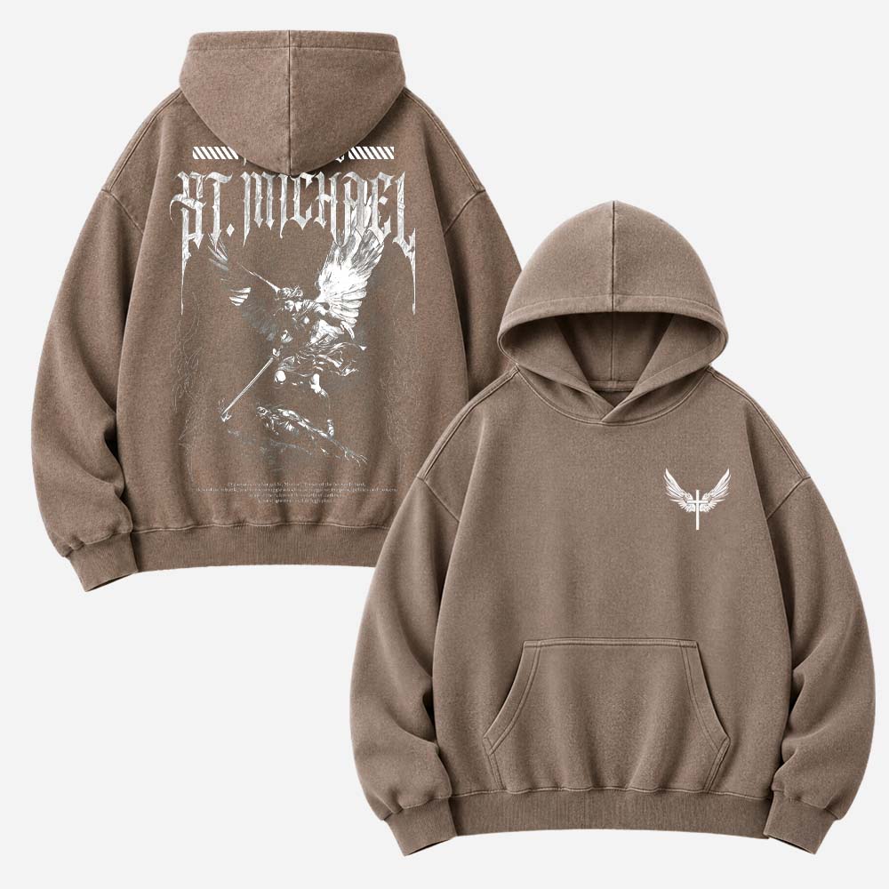 Angel Graphic Vintage Washed Hoodie
