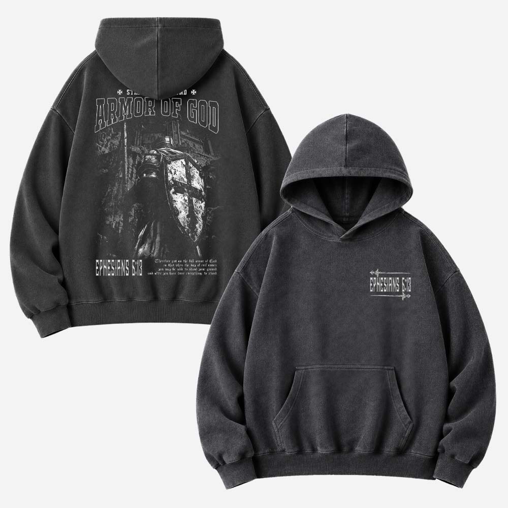 Shield Knight Vintage Washed Hoodie