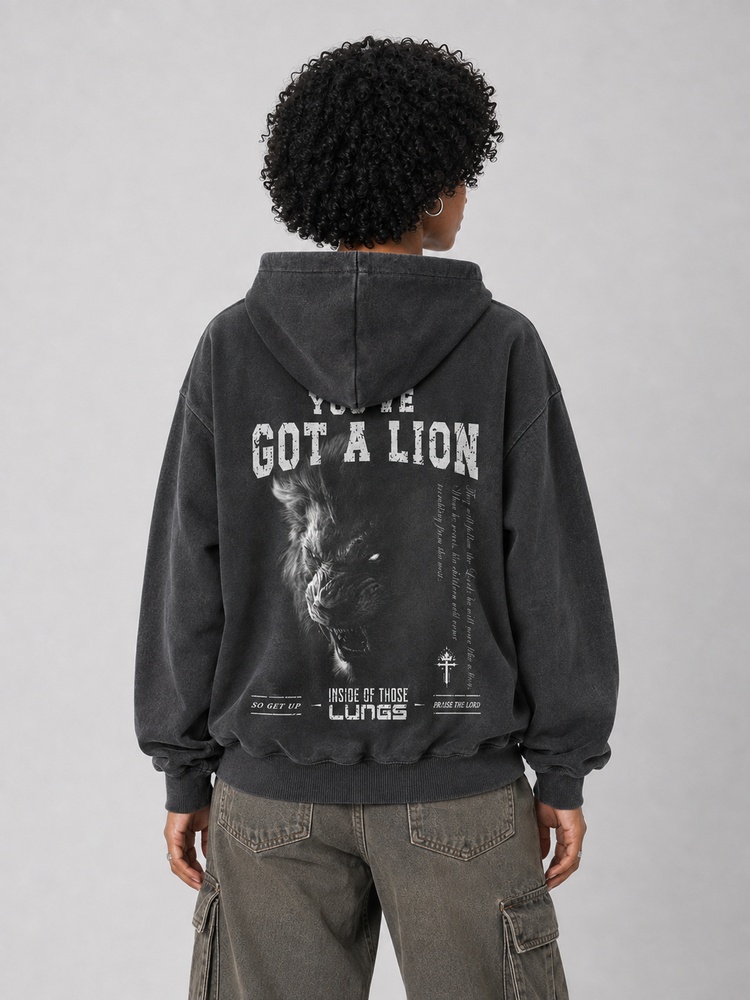 You've Got A Lion Vintage Washed Hoodie