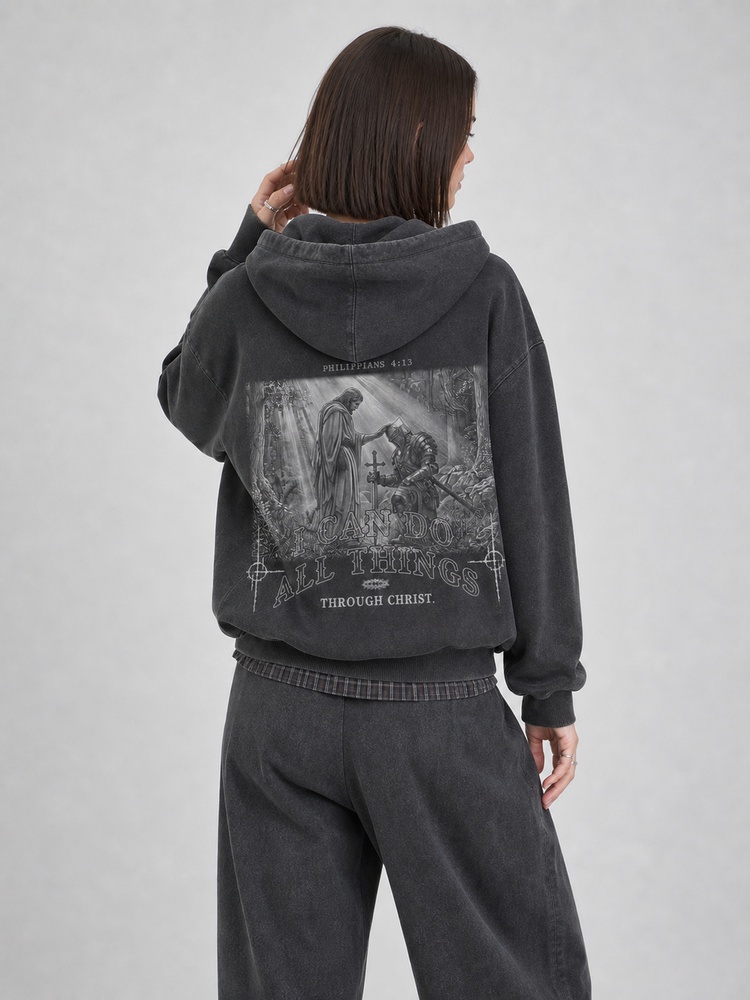 I Can Do All Things Vintage Washed Hoodie