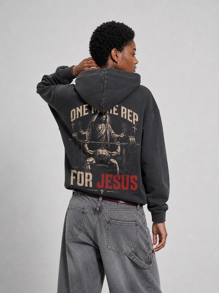 One More Rep Vintage Washed Hoodie