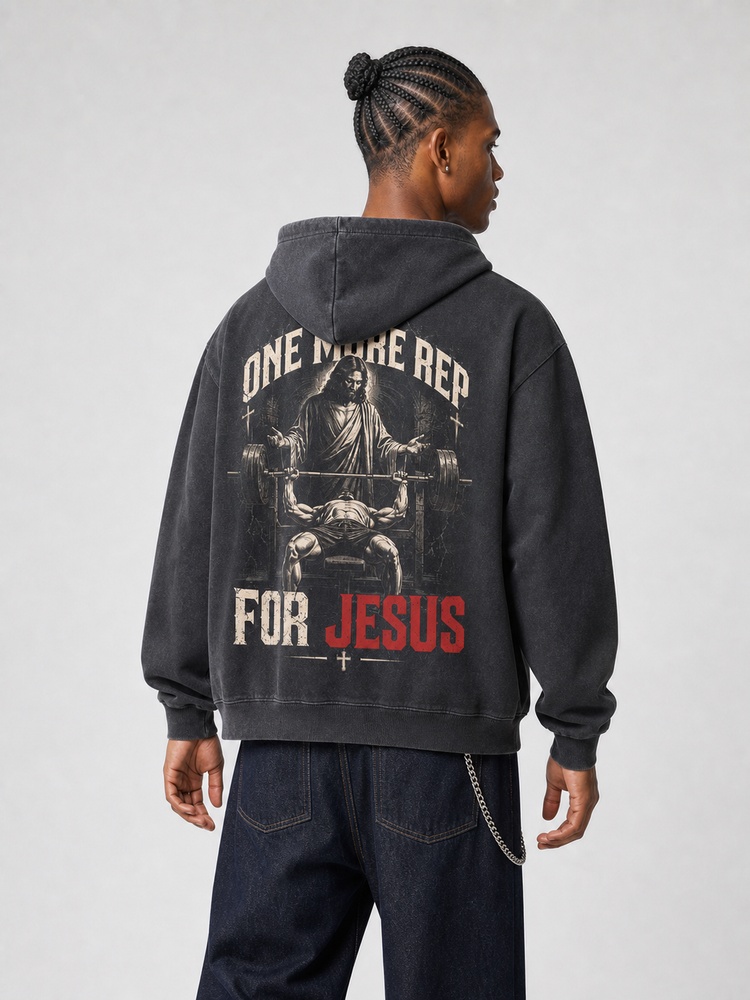 One More Rep Vintage Washed Hoodie