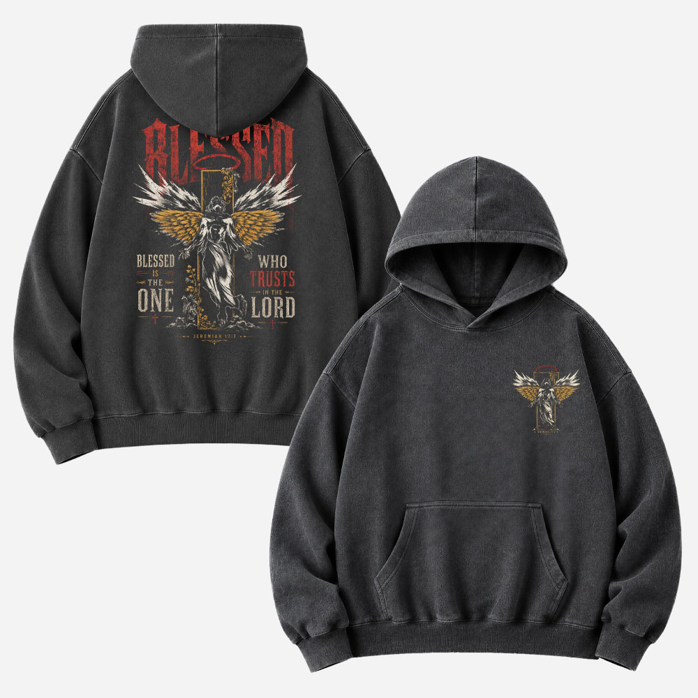 Winged Emblem Vintage Washed Hoodie