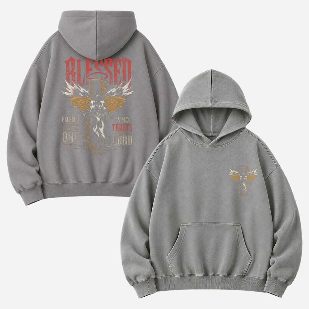 Winged Emblem Vintage Washed Hoodie