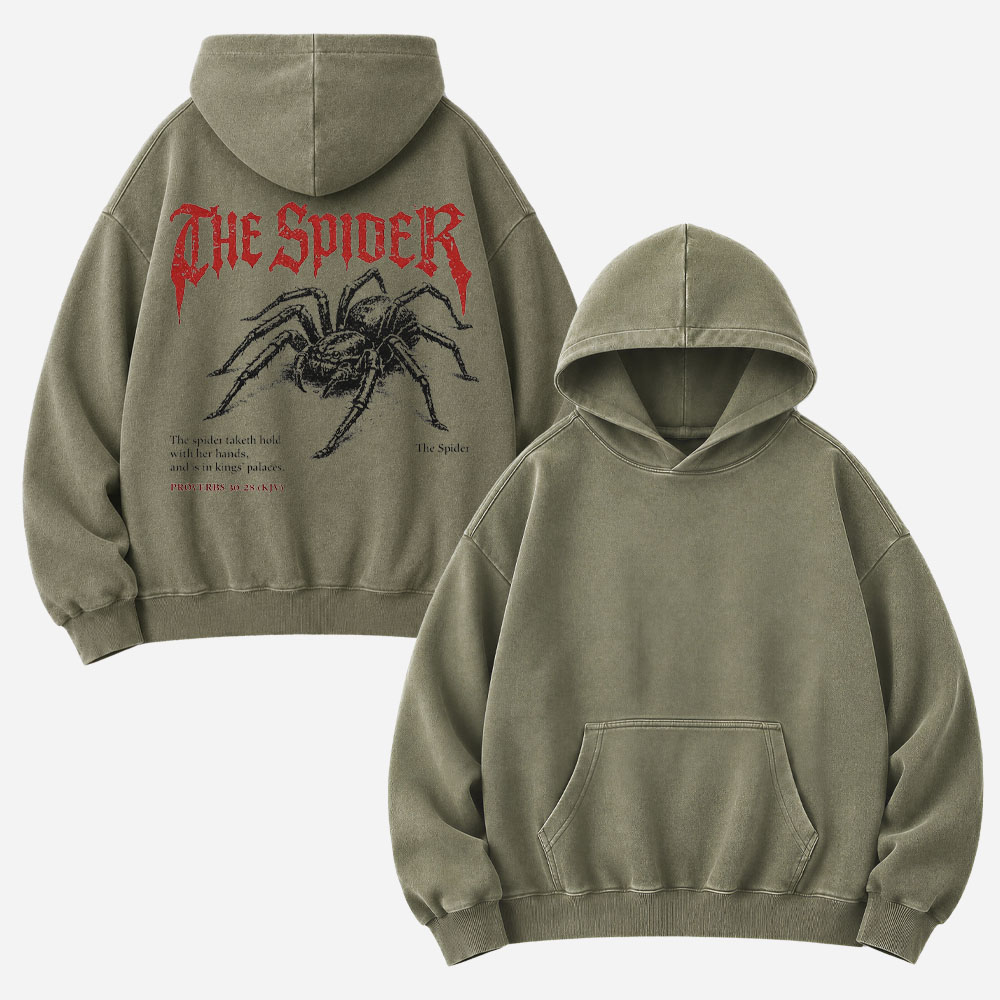 Spider Vintage Washed Hoodie