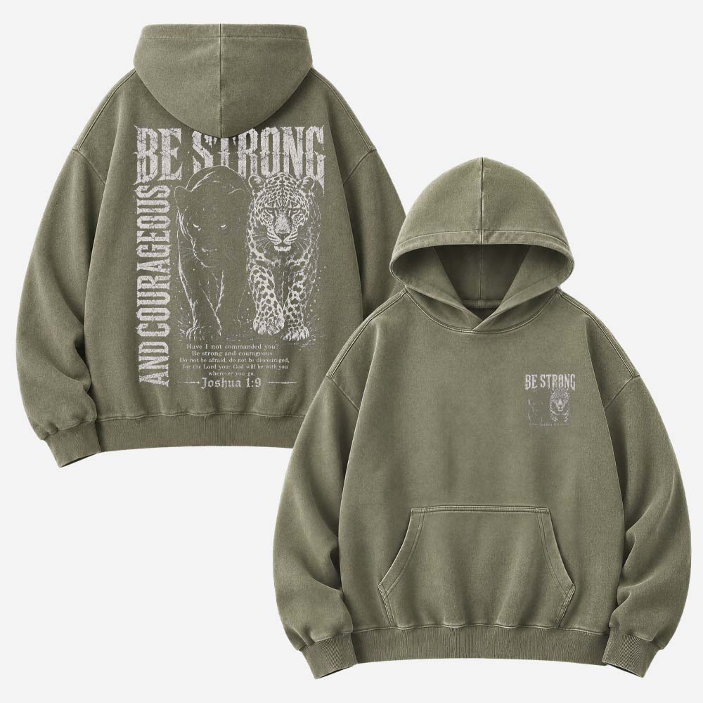 Courage Panther Vintage Washed Hoodie