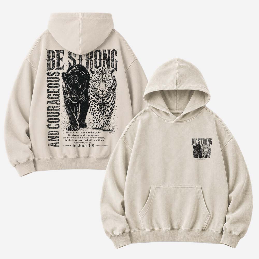 Courage Panther Vintage Washed Hoodie