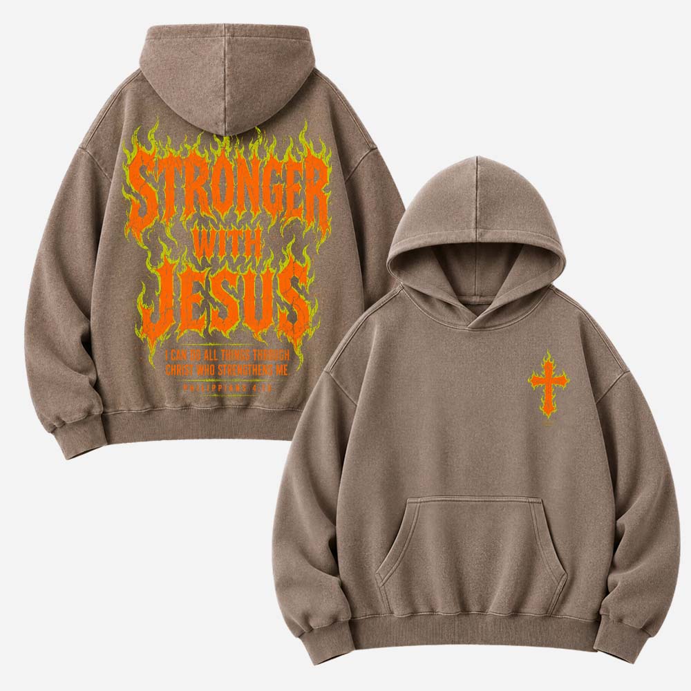 Flame Strength Vintage Washed Hoodie