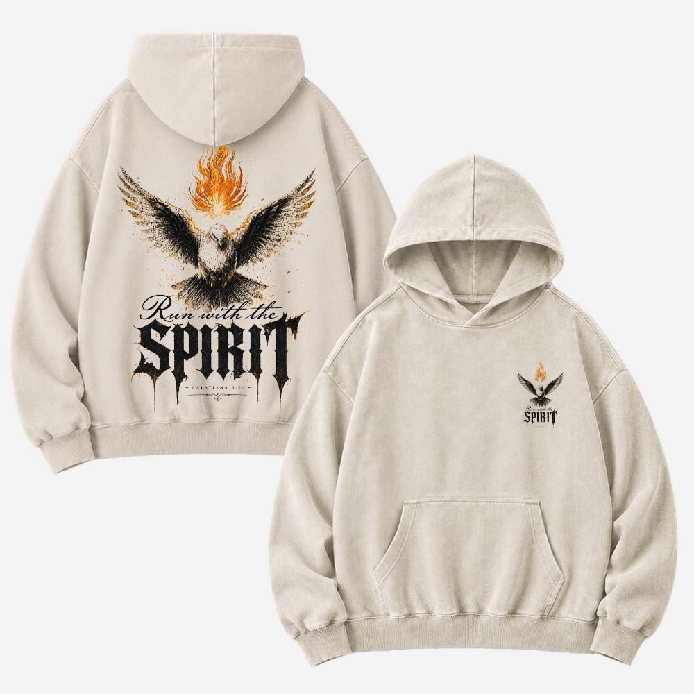 Flame Dove Vintage Washed Hoodie