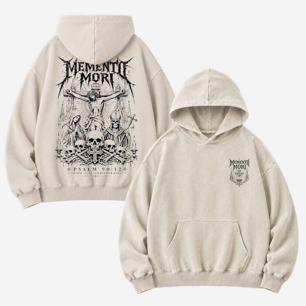 Memento Mori Vintage Washed Hoodie