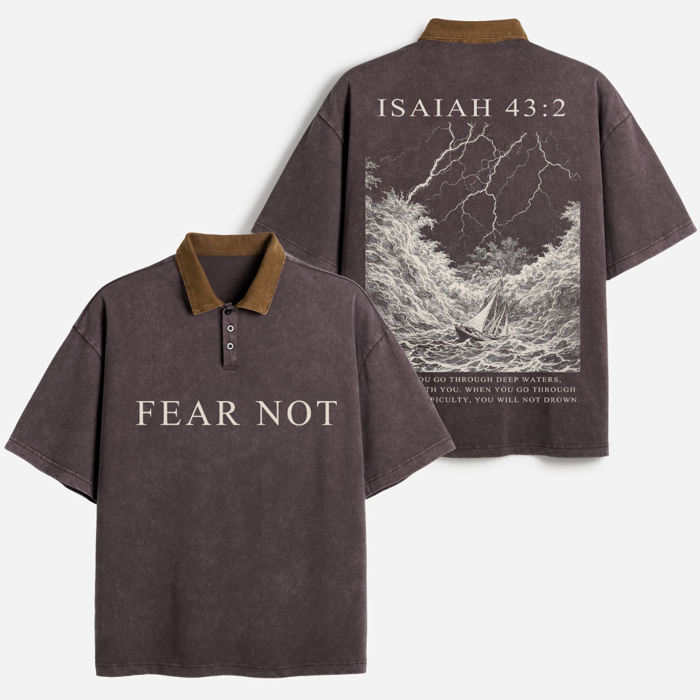 Fearless Storm Vintage Washed Polo Shirts