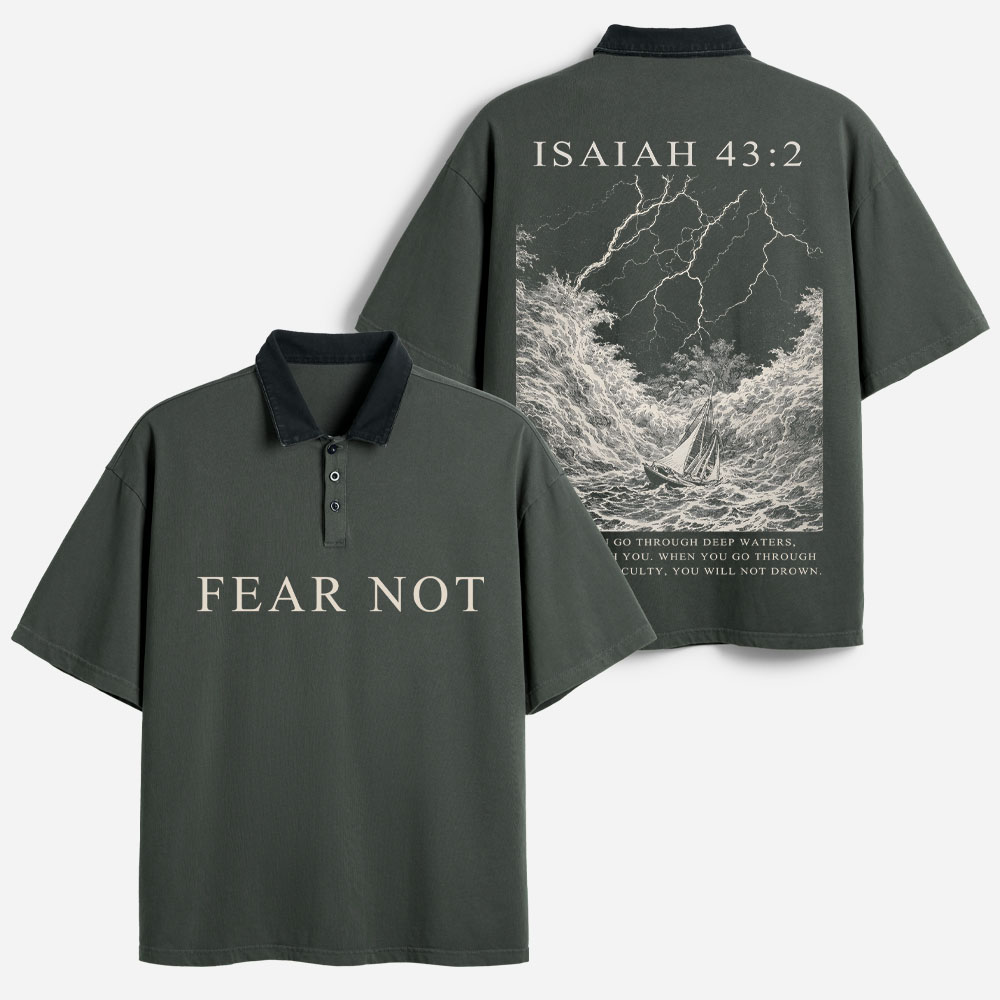 Fearless Storm Vintage Washed Polo Shirts