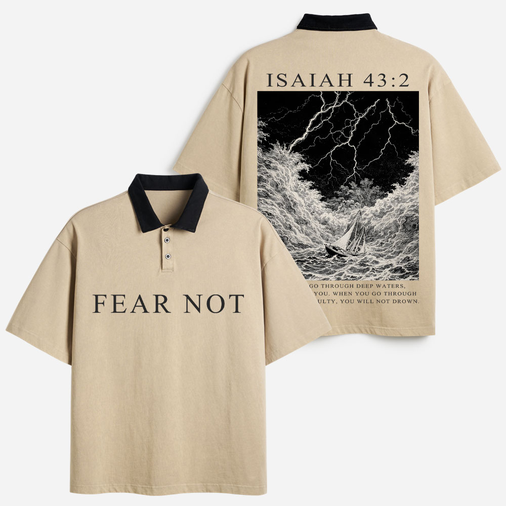 Fearless Storm Vintage Washed Polo Shirts