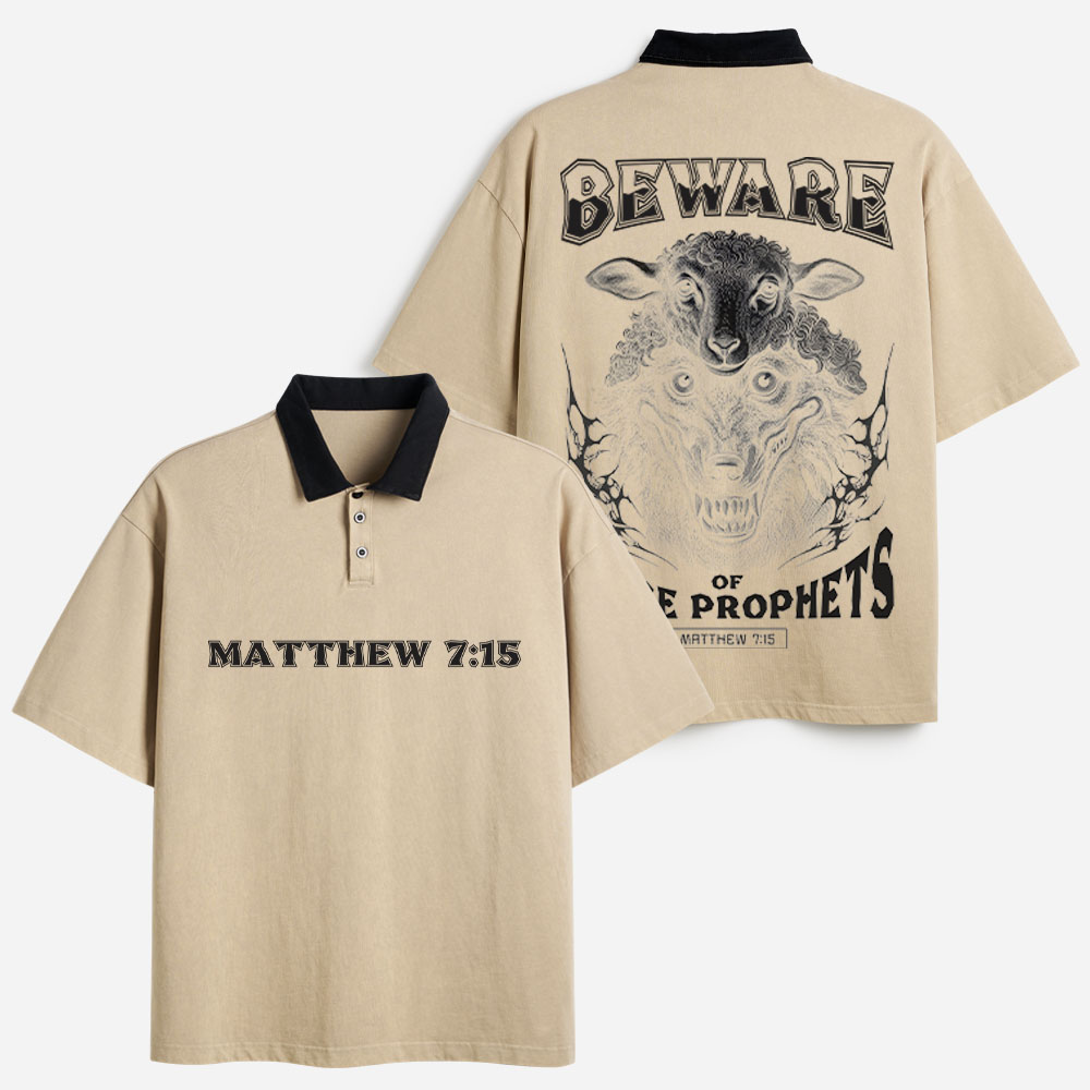 Wolf and Sheep Vintage Washed Polo Shirts