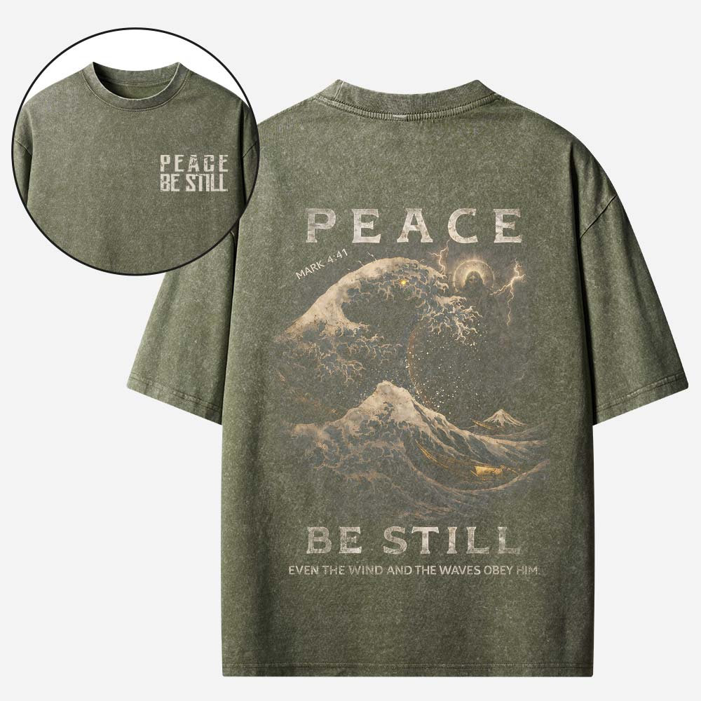 Peace Waves Vintage Washed T-Shirt