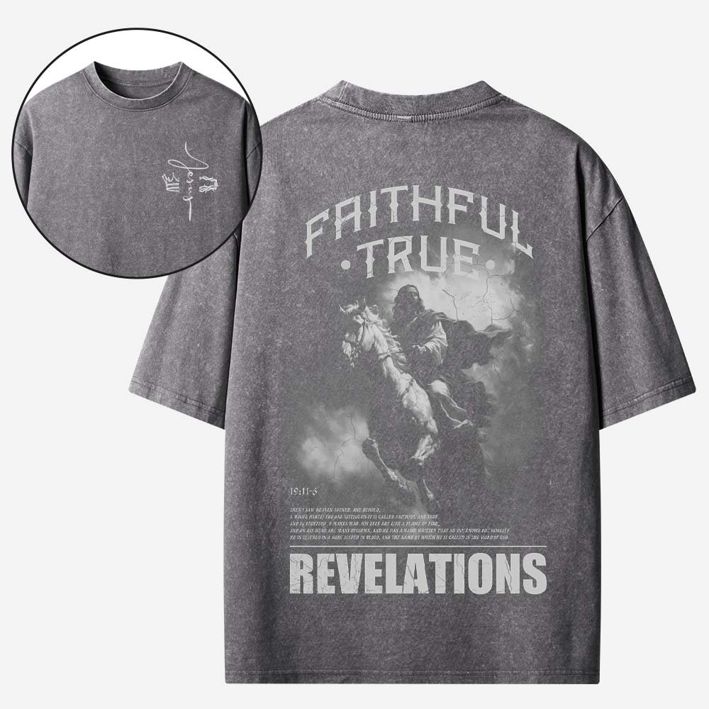 White Horse Rider Vintage Washed T-Shirt