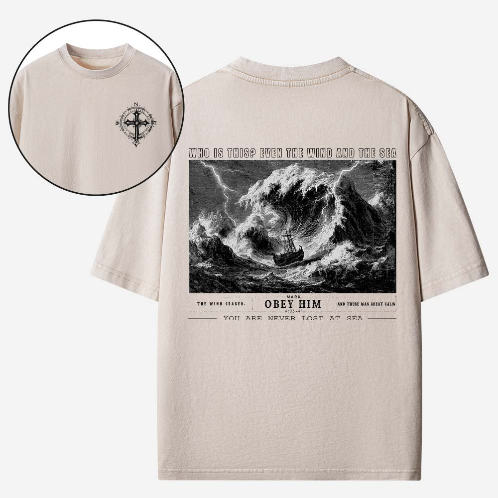 Never Lost at Sea Vintage Washed T-Shirt