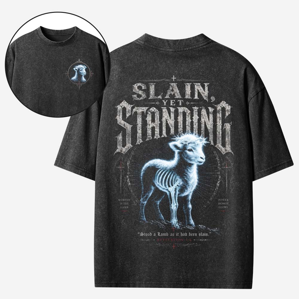 Lamb Emblem Vintage Washed T-Shirt
