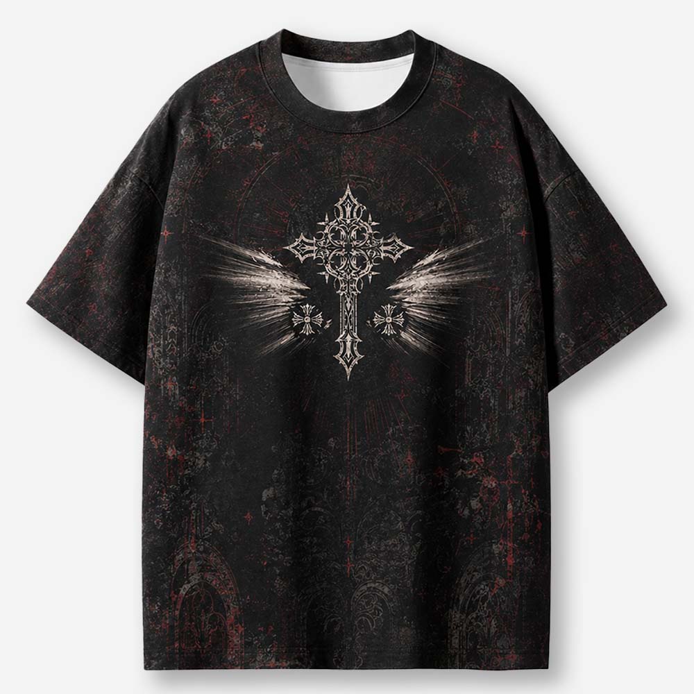 Never Gave Up Eco Oversized Graphic Tees · GRS Certified