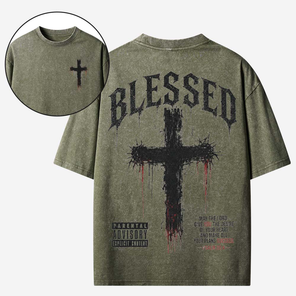 Blessed Cross Vintage Washed T-Shirt