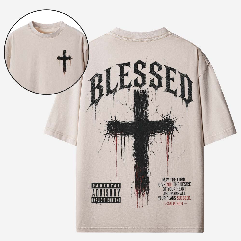 Blessed Cross Vintage Washed T-Shirt