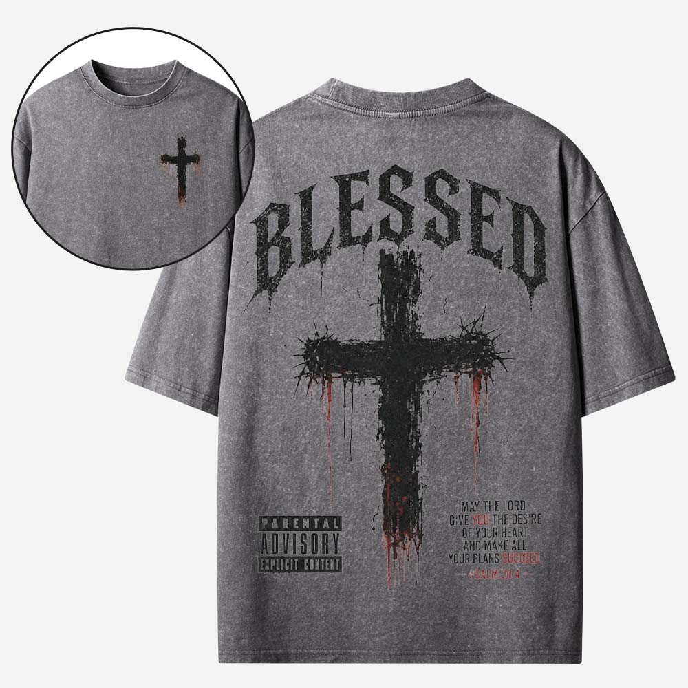 Blessed Cross Vintage Washed T-Shirt