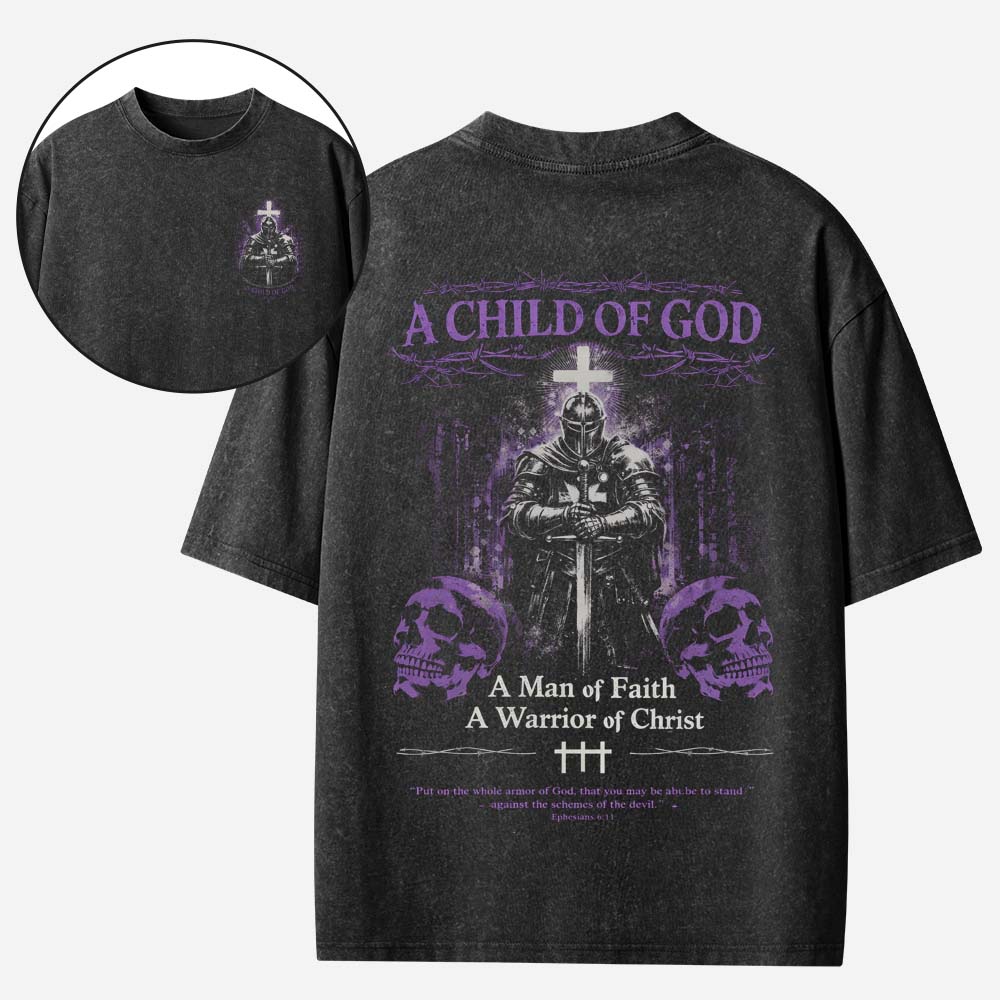 Skull Knight Vintage Washed T-Shirt