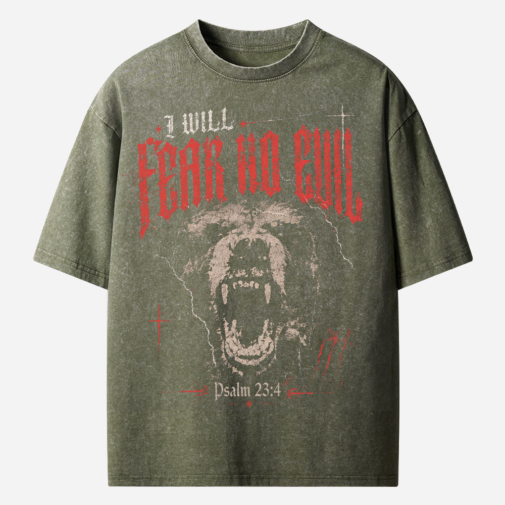 Fearless Bear Vintage Washed T-Shirt