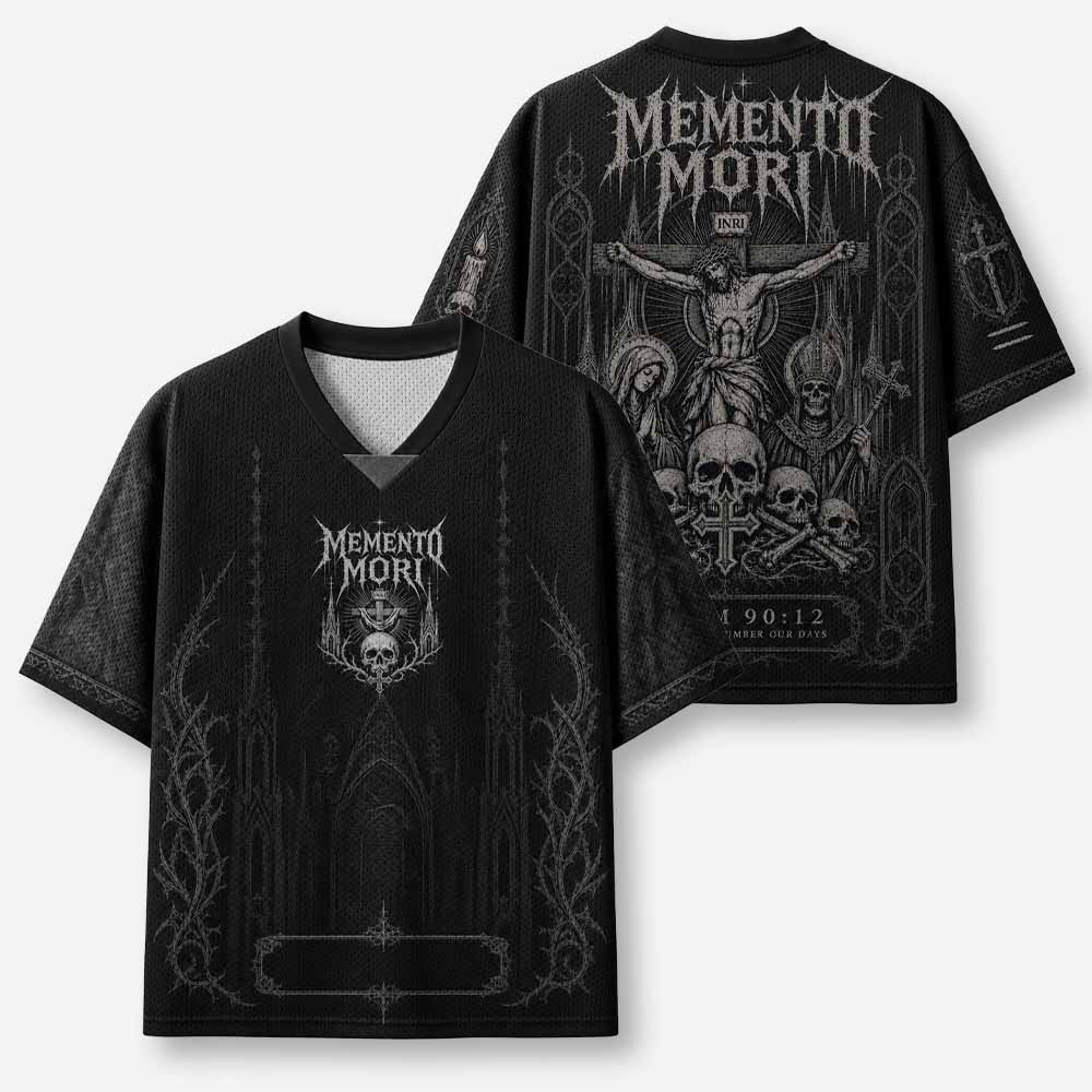 Memento Mori Graphic Mesh Jersey