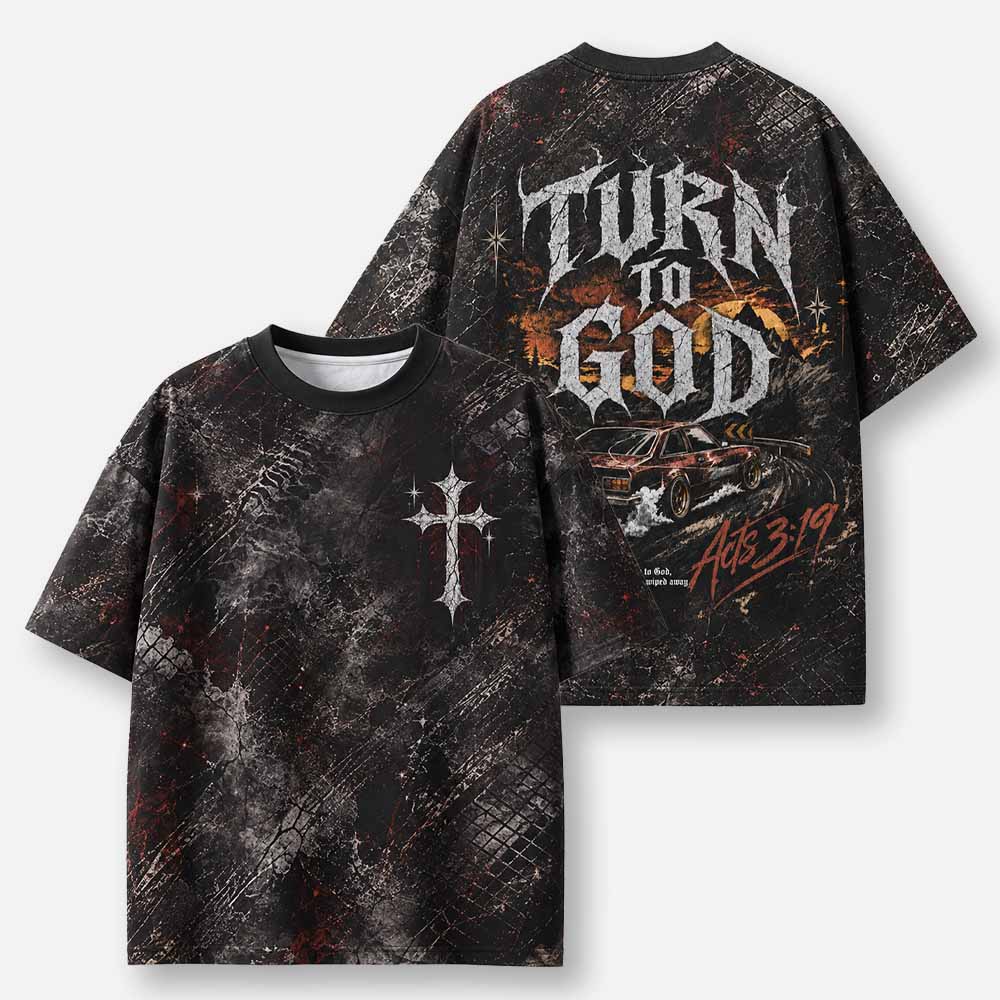 Road Return Eco Oversized Graphic Tees · GRS Certified