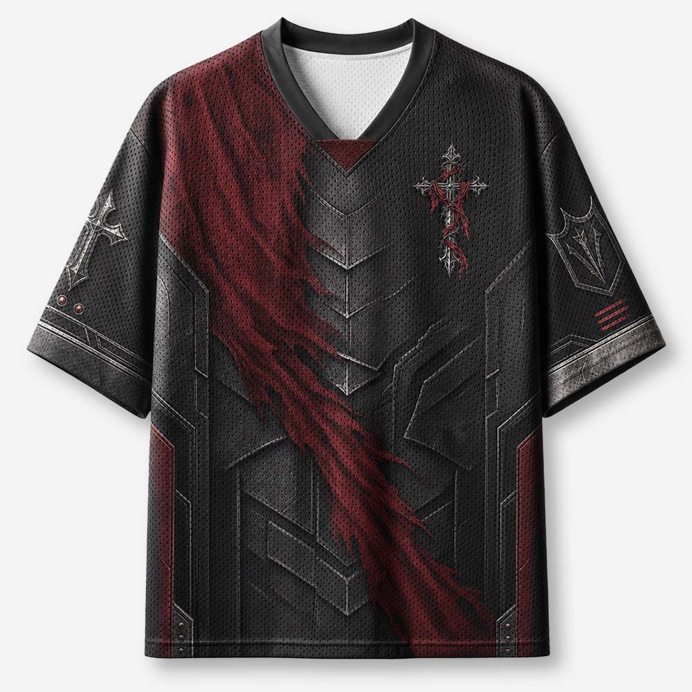 Red Cloak Graphic Mesh Jersey