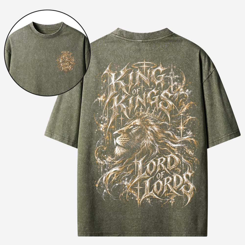 Golden Lion Crest Vintage Washed T-Shirt