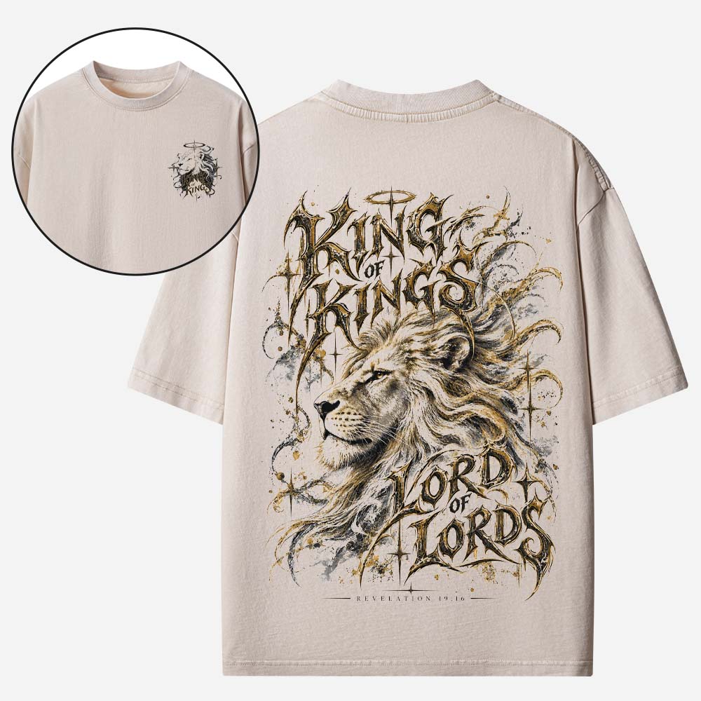 Golden Lion Crest Vintage Washed T-Shirt
