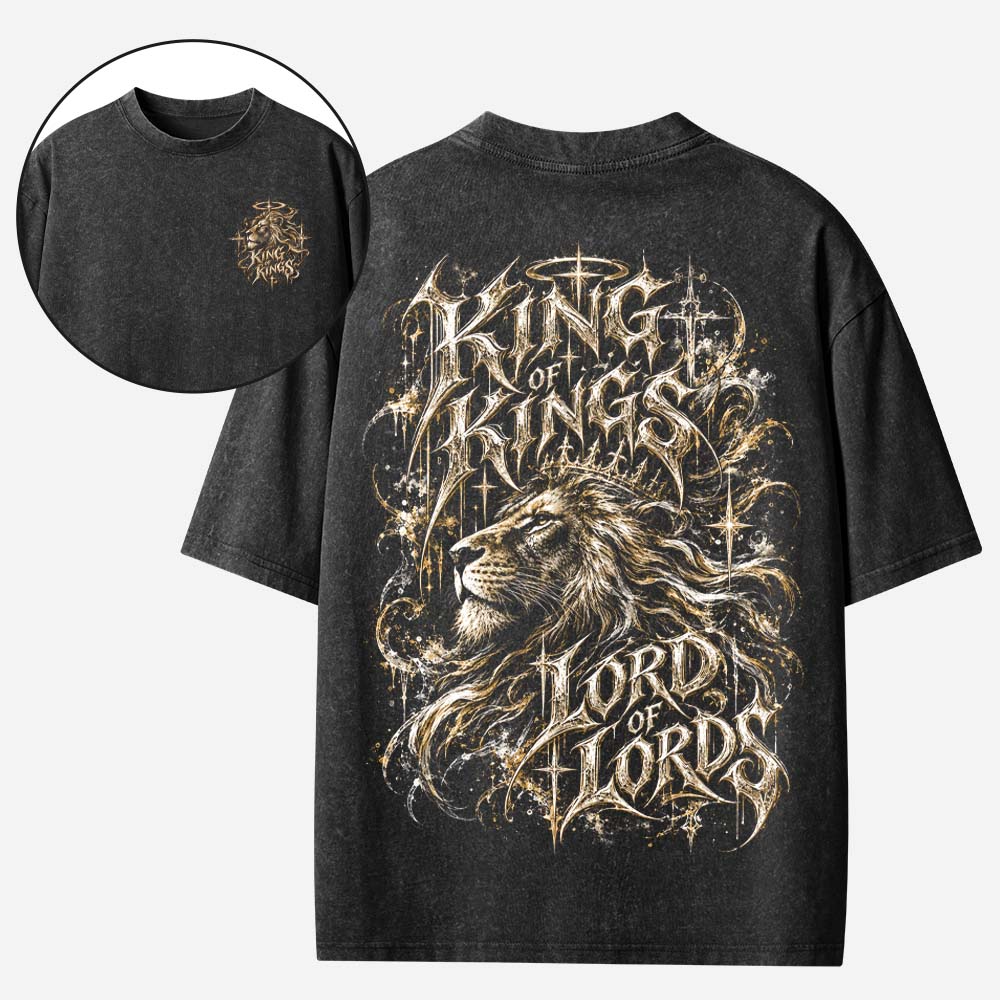 Golden Lion Crest Vintage Washed T-Shirt