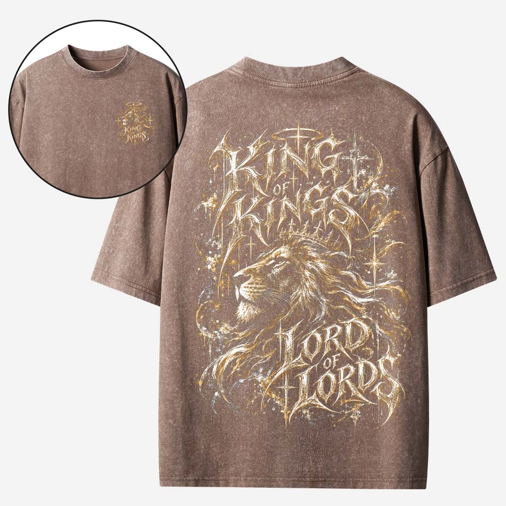 Golden Lion Crest Vintage Washed T-Shirt