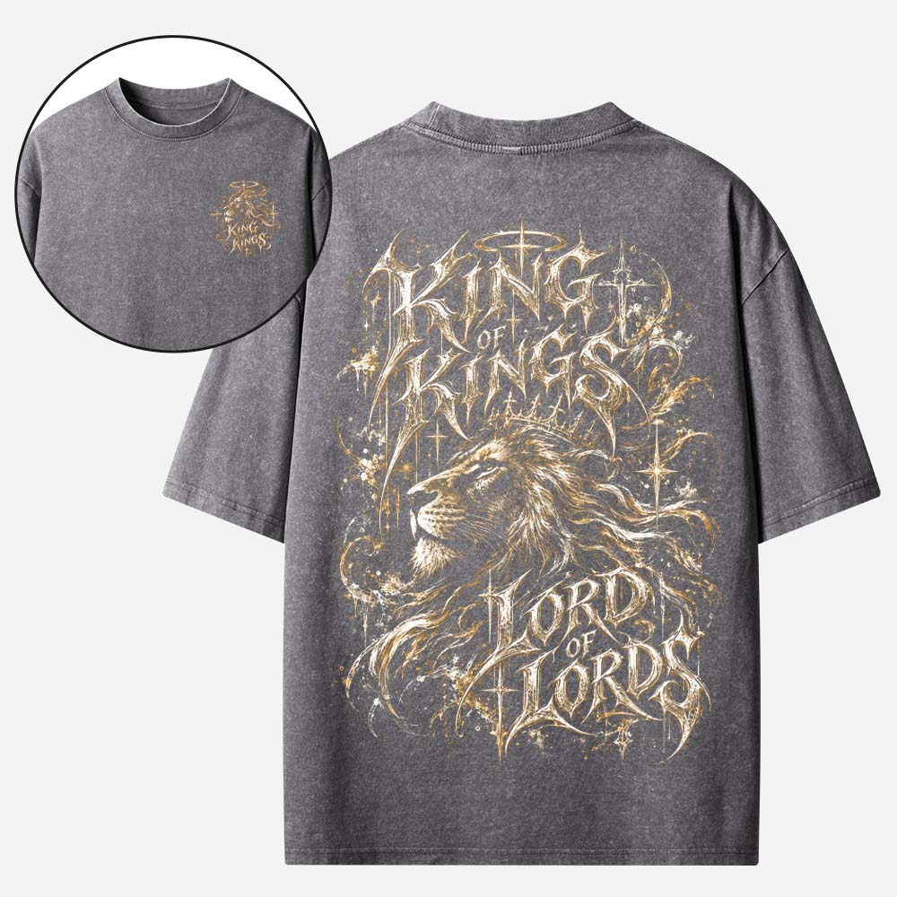 Golden Lion Crest Vintage Washed T-Shirt
