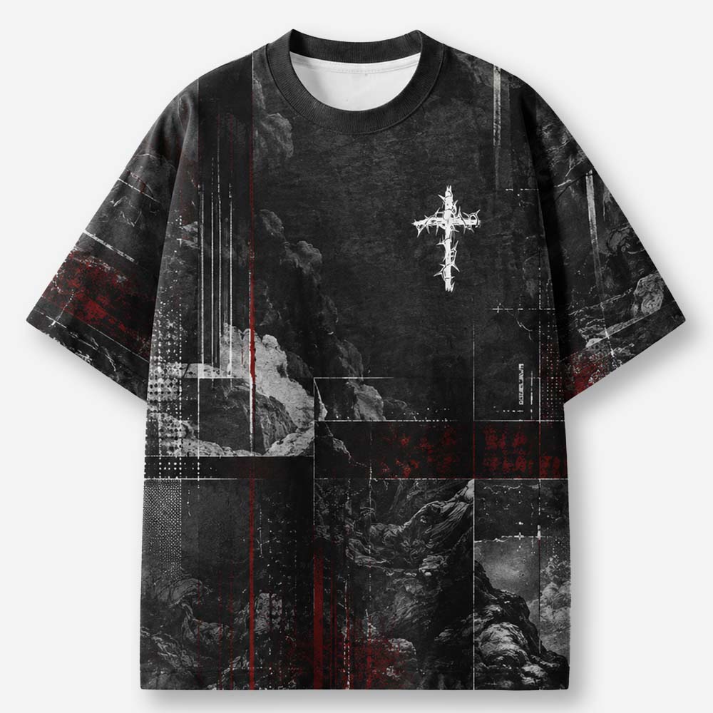 Thorned Emblem Eco Oversized Graphic Tees · GRS Certified