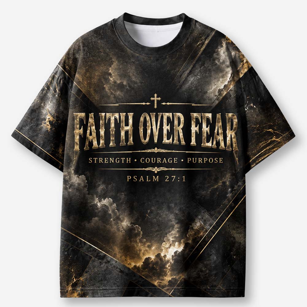 Fearless Lion Eco Oversized Graphic Tees · GRS Certified