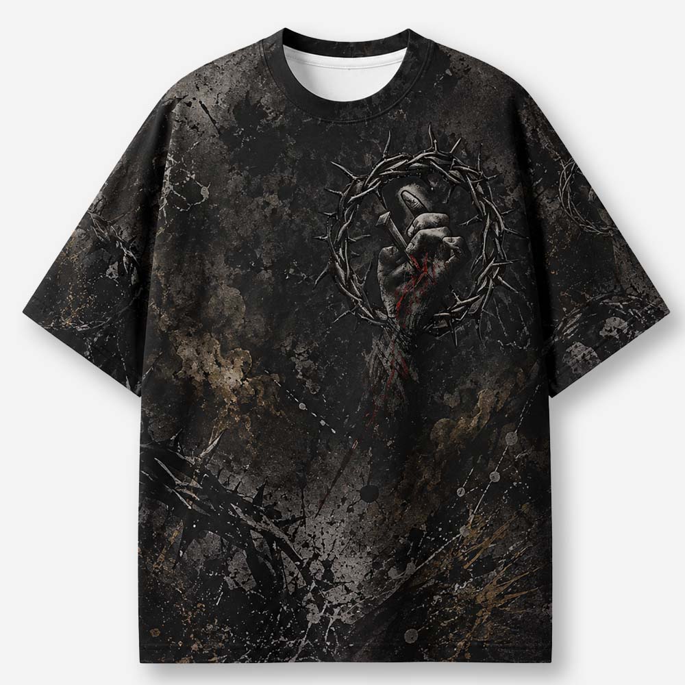 Threefold Praise Eco Oversized Graphic Tees · GRS Certified