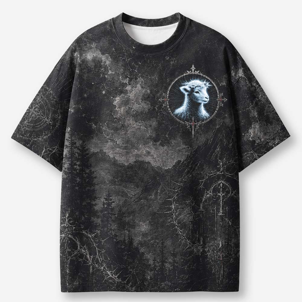 Lamb Emblem Eco Oversized Graphic Tees · GRS Certified