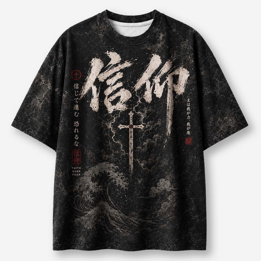 Warfare Knight Eco Oversized Graphic Tees · GRS Certified