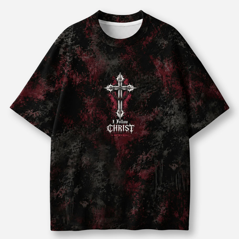 Crimson Follower Eco Oversized Graphic Tees · GRS Certified