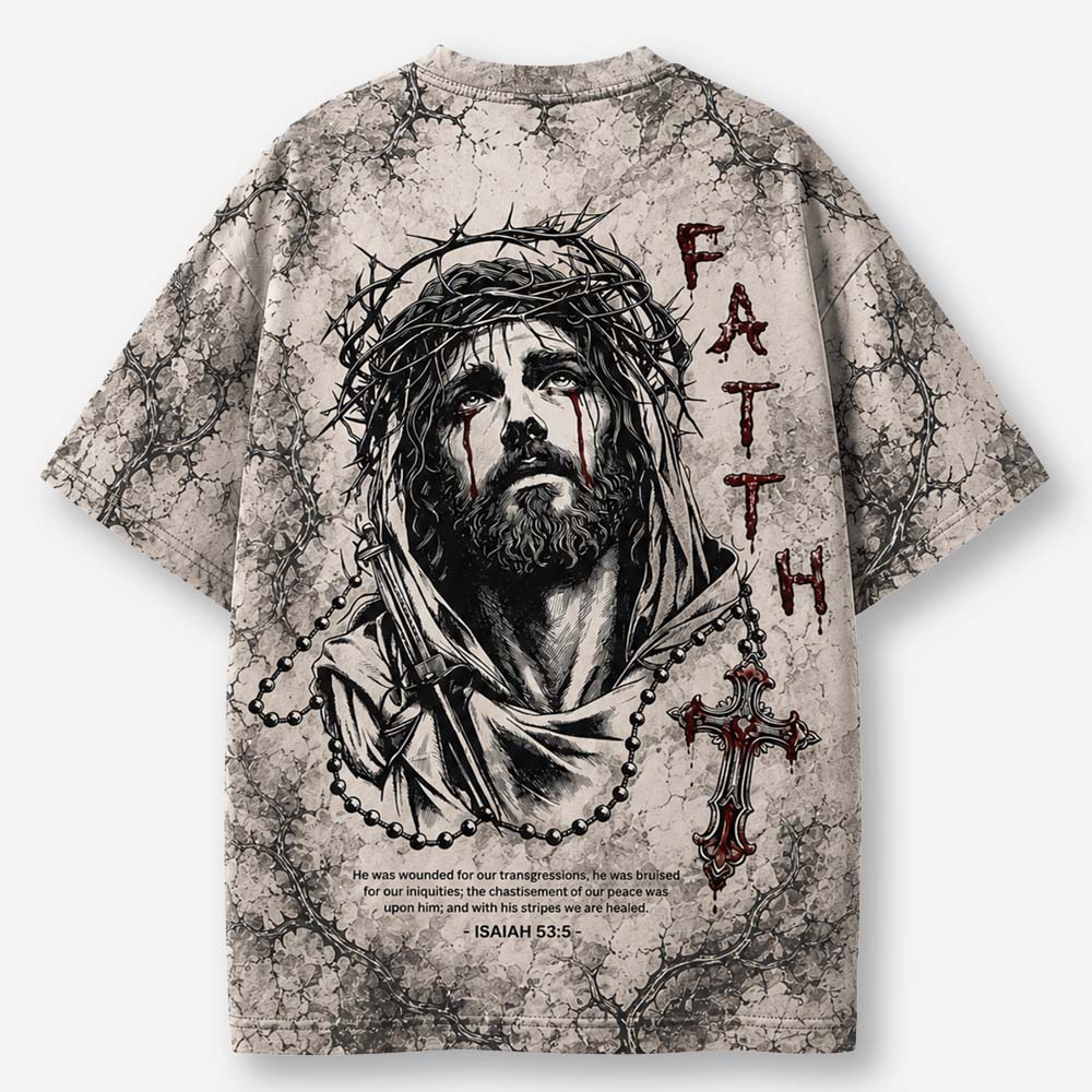 Wounded Crown Eco Oversized Graphic Tees · GRS Certified