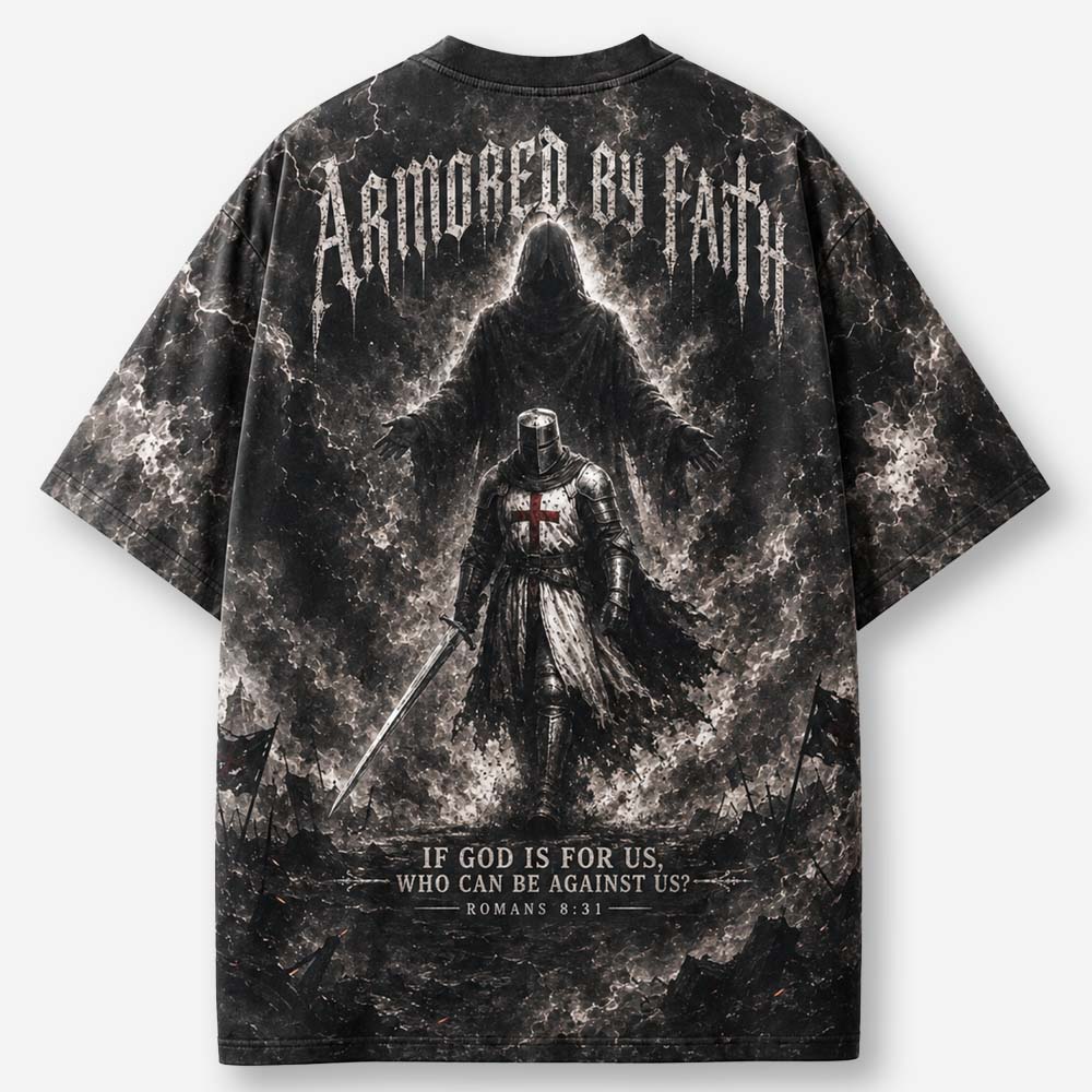 Armored Knight Eco Oversized Graphic Tees · GRS Certified