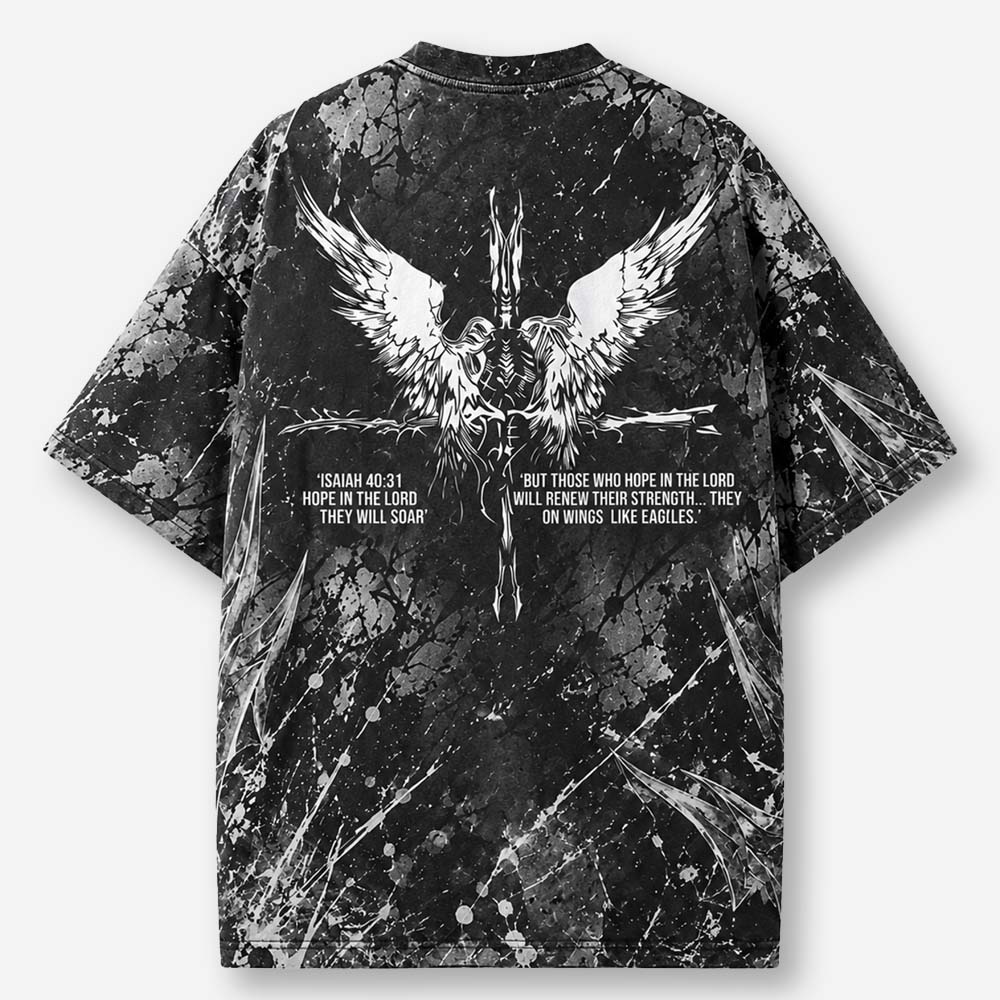 Winged Sword Eco Oversized Graphic Tees · GRS Certified