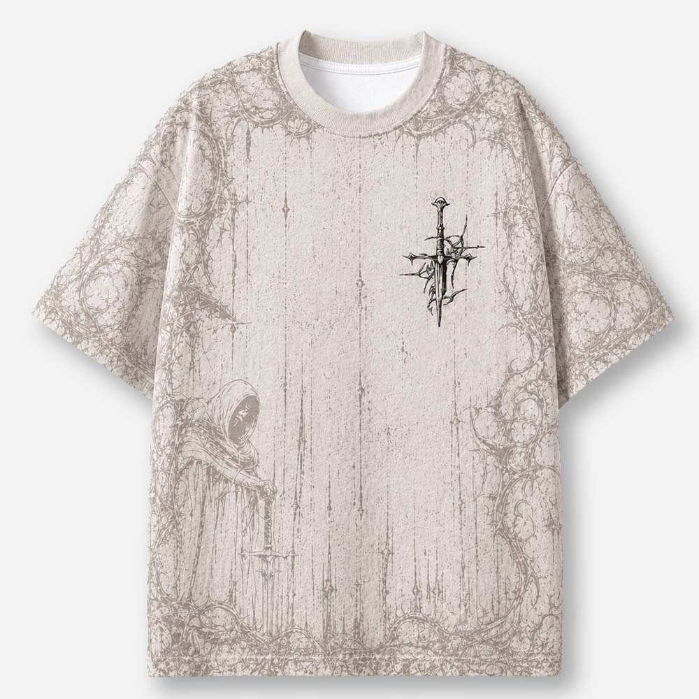 Silent Oath Grim Warrior Eco Oversized Graphic Tees · GRS Certified