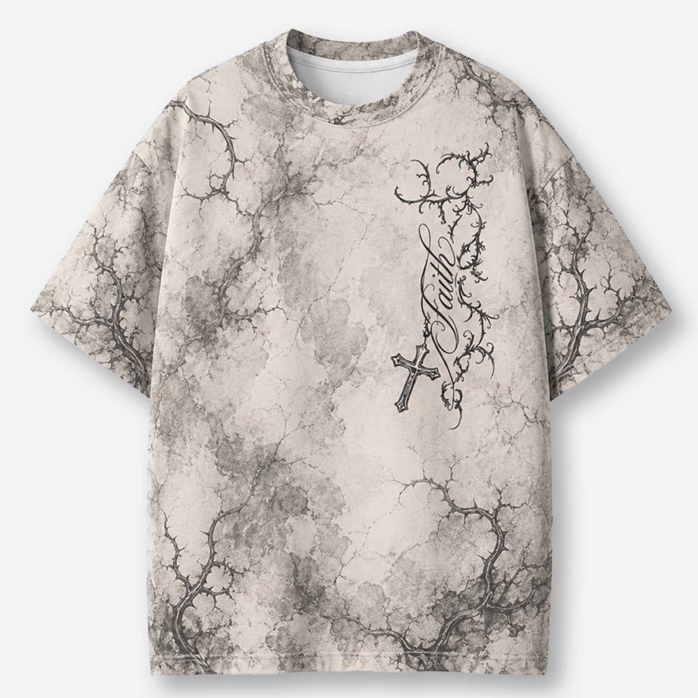 Wounded Crown Eco Oversized Graphic Tees · GRS Certified