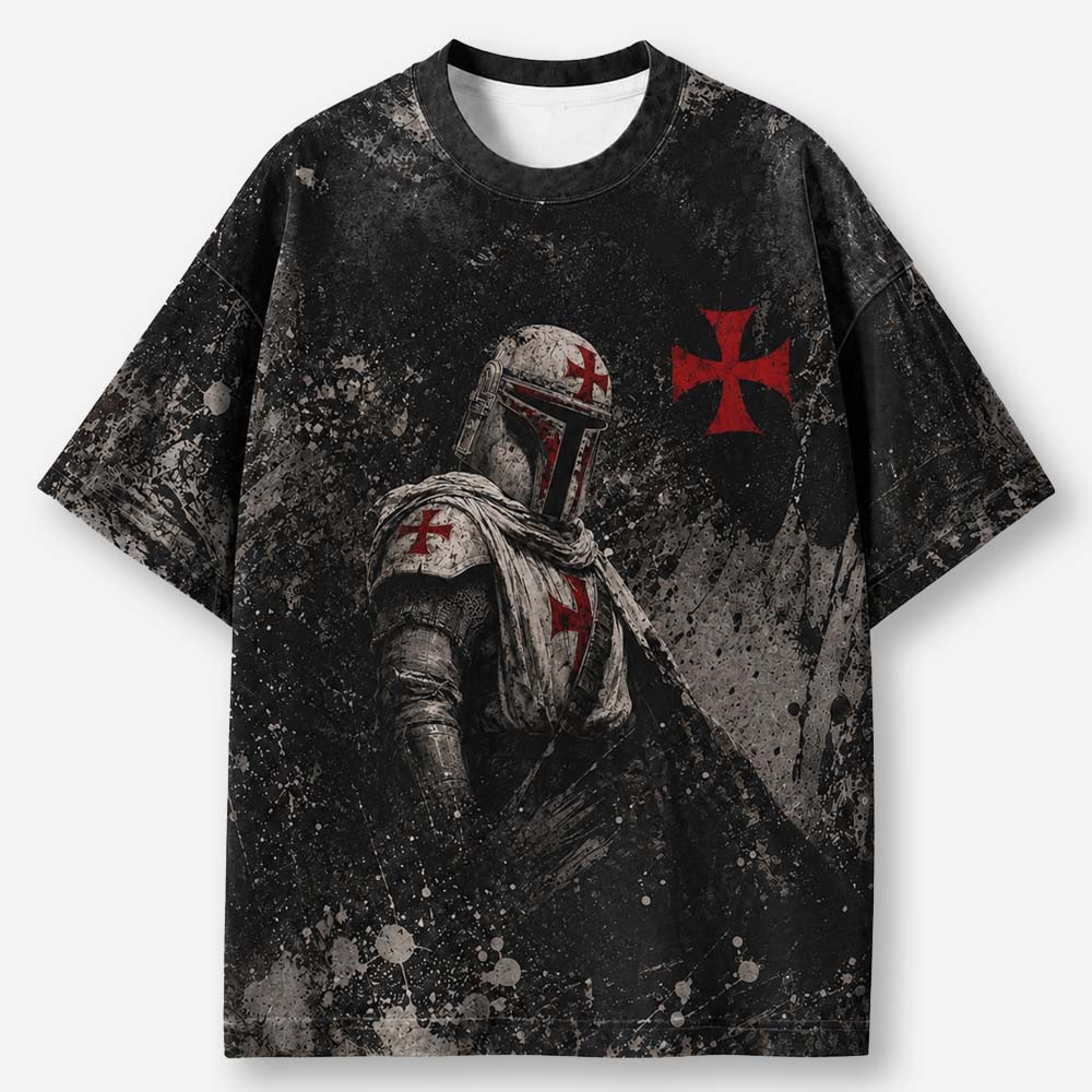 Shield Knight Eco Oversized Graphic Tees · GRS Certified